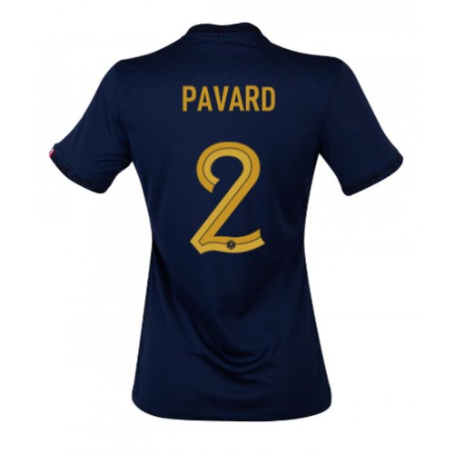 Fotballdrakt Dame Frankrike Benjamin Pavard #2 Hjemmedrakt VM 2022 Kortermet